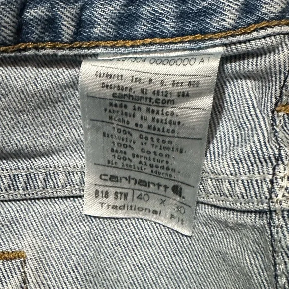 Carhartt Men’s Jeans, Size: 40x30 - Picture 4 of 4